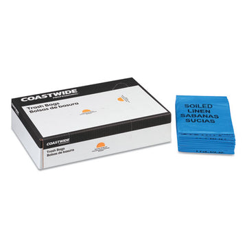 Coastwide Professional™ Biohazard Can Liners, 45 Gal, 1.3 Mil, 37" X 50", Blue, 150-carton freeshipping - TVN Wholesale